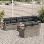 vidaXL Ensemble de canapé de jardin 9 Pièces Gris
