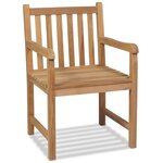 vidaXL Chaises d'extérieur lot de 2 Bois de teck solide