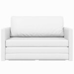 vidaXL Canapé-Lit 110cm Blanc Simili cuir
