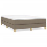 vidaXL Cadre de lit taupe 140x190 cm tissu