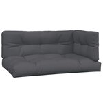 vidaXL Salon palette de jardin avec coussins 3Pièces bois d'acacia massif