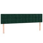 vidaXL Têtes de lit 2 Pièces Vert foncé 90x5x78/88 cm Velours