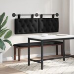 vidaXL Tête de lit suspendue Noir Tissu