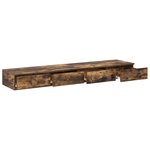vidaXL Tiroirs de lit avec tiroir Chêne fumé 150 x 36.5 x 16.5 cm