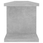 vidaXL Étagères murales 2 Pièces Gris béton 90x18x20 cm bois d'ingénierie