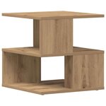 vidaXL Table d'appoint avec étagère Chêne artisanal 30 x 30 x 55 cm