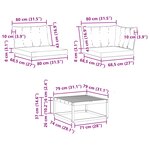 vidaXL Ensemble de canapés d'extérieur 7 Pièces Blanc et noir