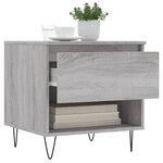 vidaXL Table basse sonoma gris 50x46x50 cm bois d'ingénierie