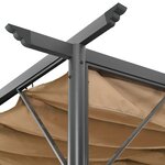vidaXL Pergola avec toit rétractable taupe 3x3 m acier 180 g/m²