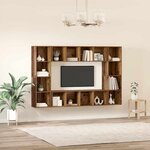 vidaXL Ensemble meuble TV 4 Pièces Marron 37 x 37 x 142 5 cm