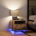 vidaXL Meuble de Chevet avec tiroir 2 Pièces Bois ancien 40 x 39 x 37 cm