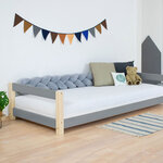 Lit enfant KIDDY 120 x 190 gris et naturel