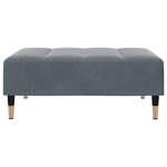 vidaXL Canapé-lit à 2 places avec repose-pied gris foncé velours