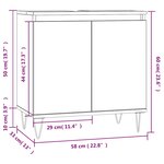 vidaXL Armoire de bain chêne fumé 58x33x60 cm bois d'ingénierie