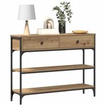 vidaXL Table console avec tiroir Chêne artisanal 72 5 x 25 x 75 cm
