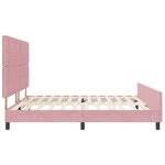 Cadre de lit en velours rose vidaXL 200x200 cm