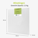 ACROPAQ lot 6 toiles à Peindre tendues avec châssis 40x40 cm- Surface en Coton de qualité supérieure 280 g/m²- FSC sans acide