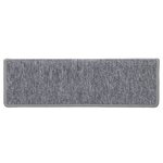 vidaXL Tapis d'escalier 15 pièces 65 x 21 x 4 cm Gris clair Bord rectangulaire