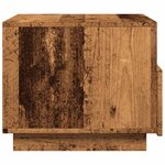 vidaXL Table basse avec lumières LED vieux bois 50x49x40 cm