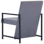 vidaXL Fauteuil gris clair tissu
