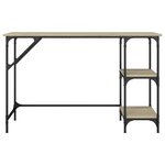 vidaXL Bureau chêne sonoma 120x50x75 cm métal et bois d'ingénierie