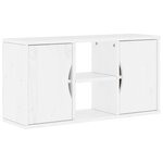 vidaXL Meuble TV ODDA blanc 79x24x40 cm bois massif pin