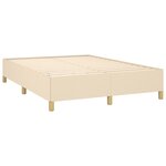 vidaXL Cadre de lit sans matelas crème 140x190 cm tissu