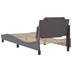 vidaXL Cadre de lit sans matelas Zadar gris 90x200 cm similicuir