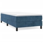 vidaXL Cadre de lit bleu foncé 80x200 cm velours