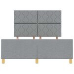 vidaXL Cadre de lit avec tête de lit Gris clair 140 x 190 cm tissu
