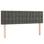 vidaXL Sommier à lattes de lit et matelas Gris foncé 140x190cm Velours