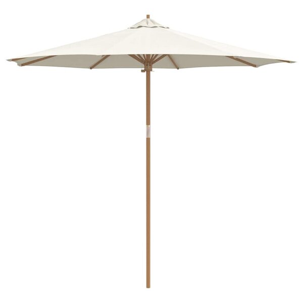 vidaXL Parasol de jardin Blanc crème 270 x 270 x 260 cm Bambou