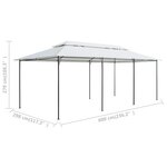 vidaXL Belvédère 600x298x270 cm Blanc 180 g/m²