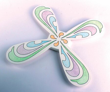 Boomerang en carton à colorier 25 cm 3 pièces - MegaCrea DIY