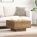 Table basse vidaXL Artisian en chêne 55x55x31 cm en bois d'ingénierie