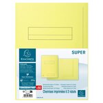Paquet De 50 Chemises Imprimées 2 Rabats Super 210 - 24x32cm - Canari - X 5 - Exacompta