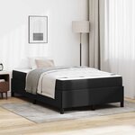 vidaXL Cadre de lit avec matelas Noir 120 x 200 cm Faux cuir