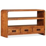 vidaXL Meuble TV Bois d'acacia solide 90 x 30 x 55 cm