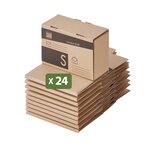 Pack and Move - Lot 24 colis pour expédition - Taille S - Carton renforcé - 23 x 10 x 13 cm - 20 KG max