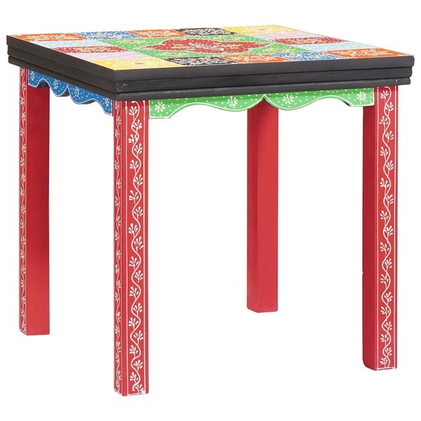vidaXL Table carrée 3 Pièces Multicolore