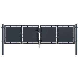 vidaXL Portail de jardin Acier 300 x 75 cm Anthracite
