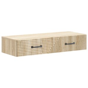 vidaXL Table d'appoint murale Chêne Sonoma 87 5 x 34 5 x 17 cm