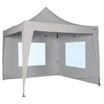 Bo-camp paroi latérale avec fenêtre pour chapiteau gris 3x3 m