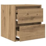 vidaXL Table de chevet murale chêne artisanal 38x34x40 cm