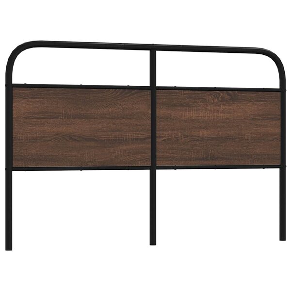 vidaXL Tête de lit chêne marron 160 cm acier et bois d'ingénierie