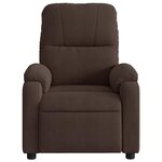 vidaXL Fauteuil inclinable de massage marron tissu microfibre