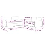 vidaXL Ensemble de canapés 2 Pièces avec coussins Marron Tissu