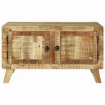 vidaXL Table basse Marron 80 x 54 x 45 cm Bois de manguier brut massif