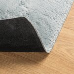 vidaXL Tapis HUARTE à poils courts doux et lavable bleu 200x200 cm