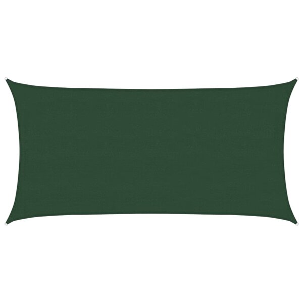 vidaXL Voile d'ombrage 160 g/m² Vert foncé 4x7 m PEHD